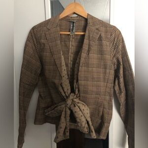 Lilith Plaid Brown Women's Jacket M/40